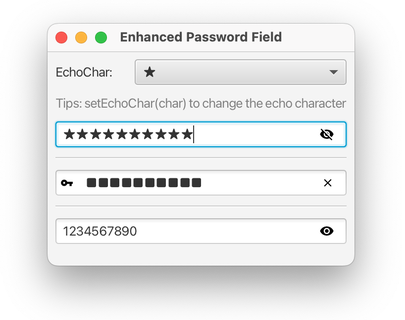 EnhancedPasswordField screenshot